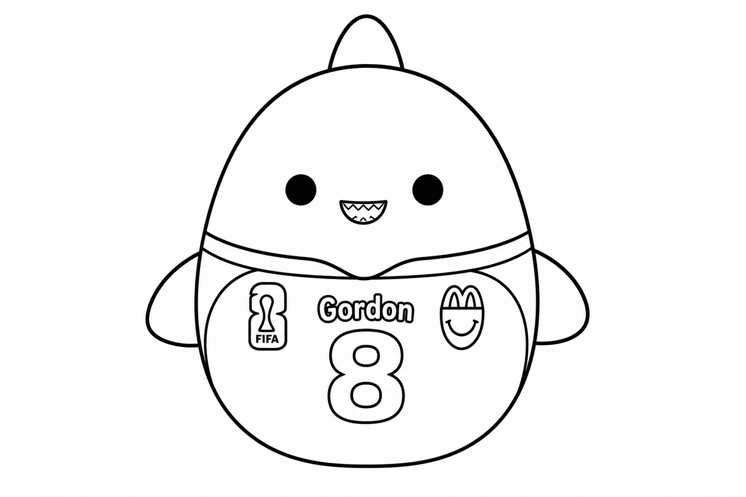 Squishmallow Gordon the Shark – colouring book