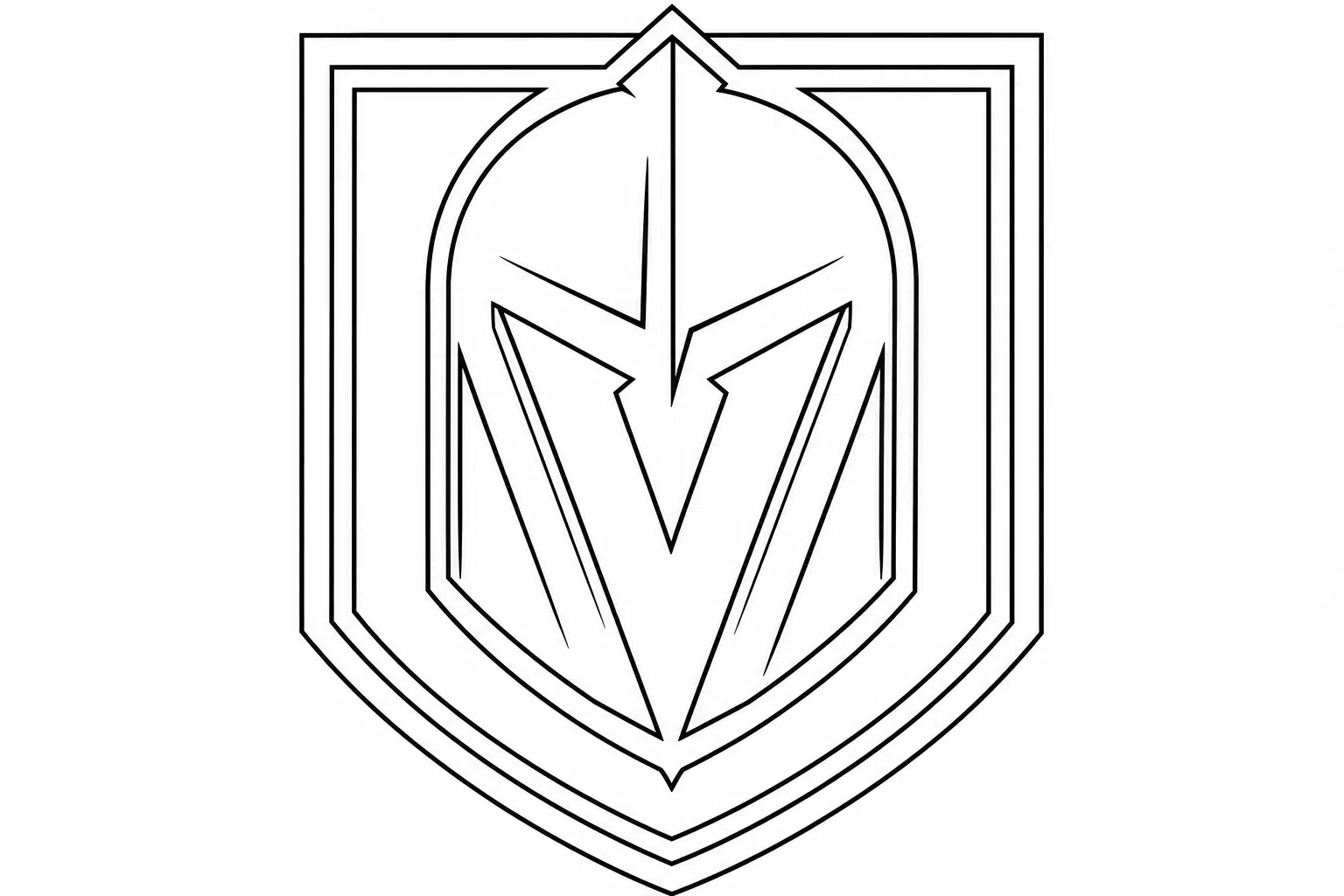 Logo Vegas Golden Knights NHL – omalovánka