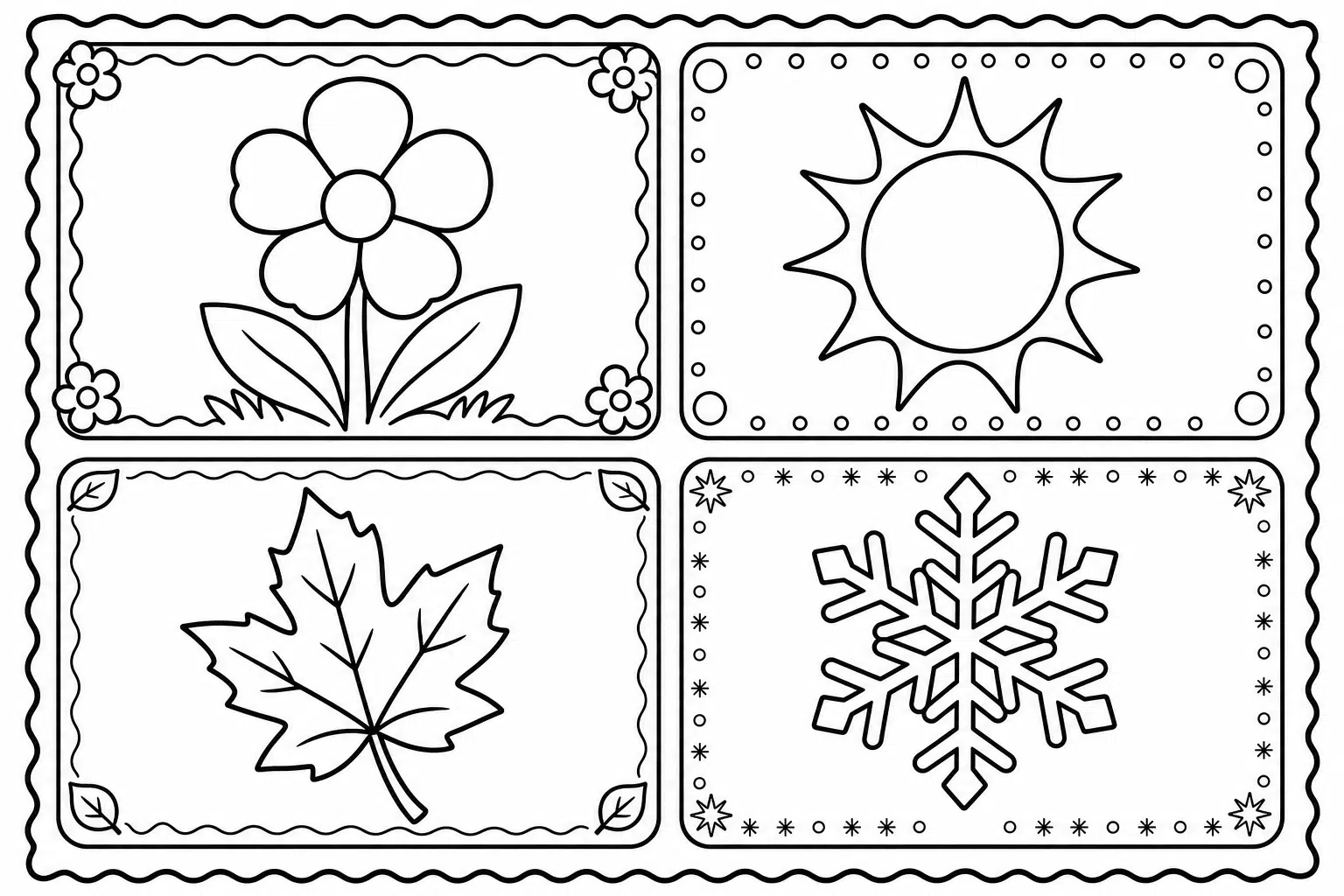 Seasons – colouring book