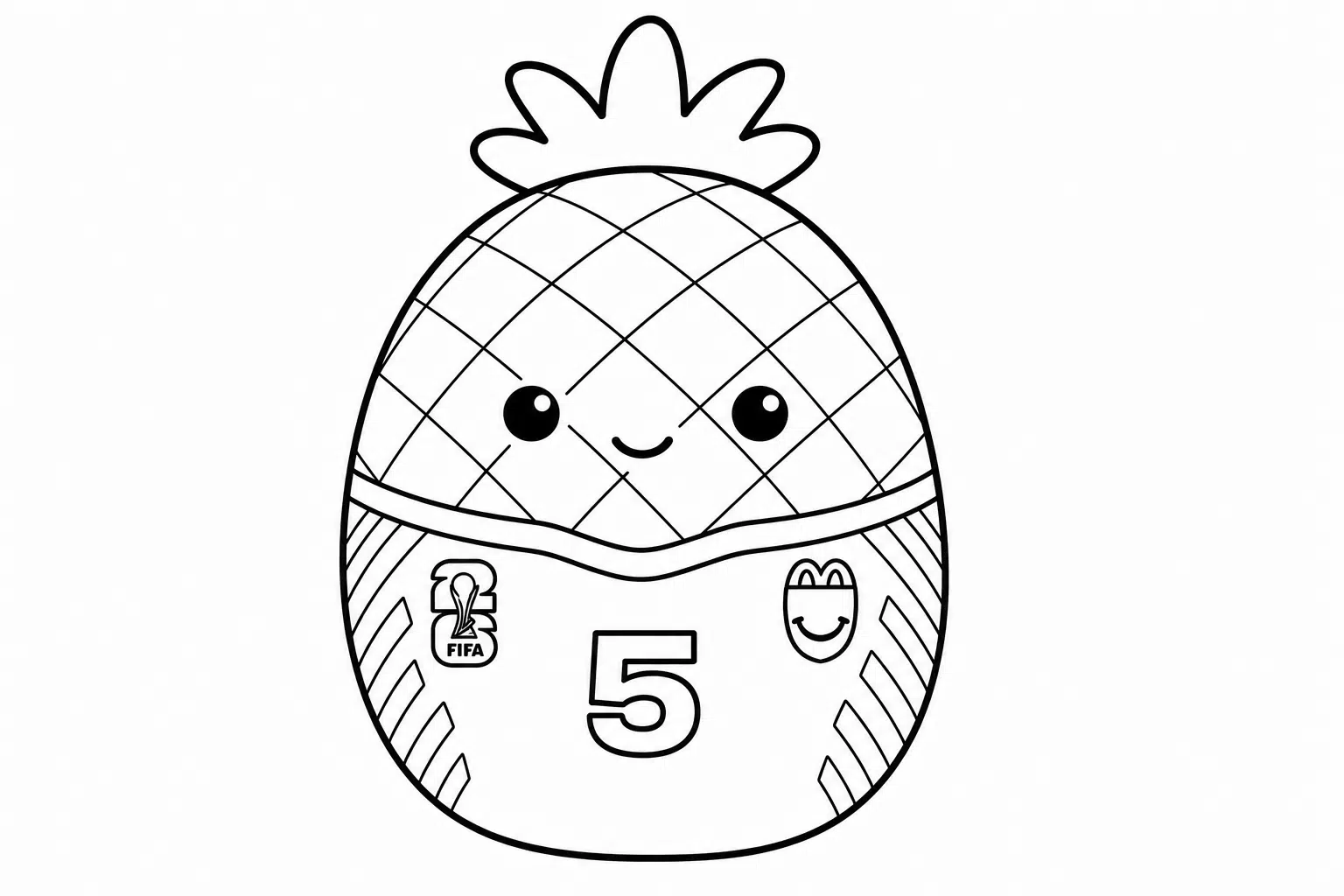 Squishmallow Pineapple – Colouring Book