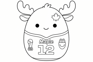 Maple the Moose Squishmallow – colouring book