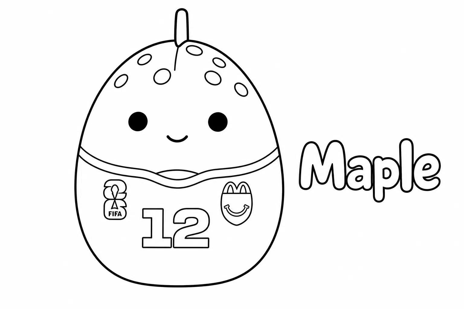 Maple Melon Squishmallow – colouring book