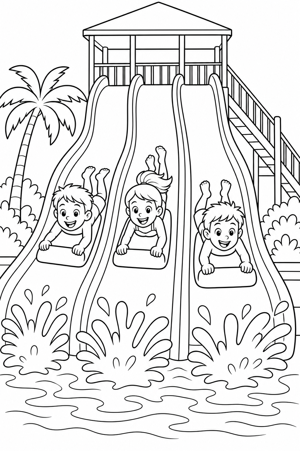 Big Water Slide – Colouring Book